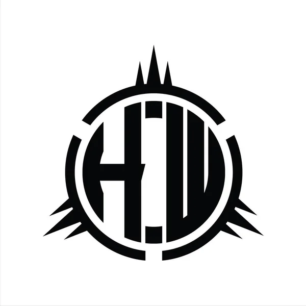 Монограмма Logo Изолированная Шаблоне Дизайна Элемента Круга — стоковое фото