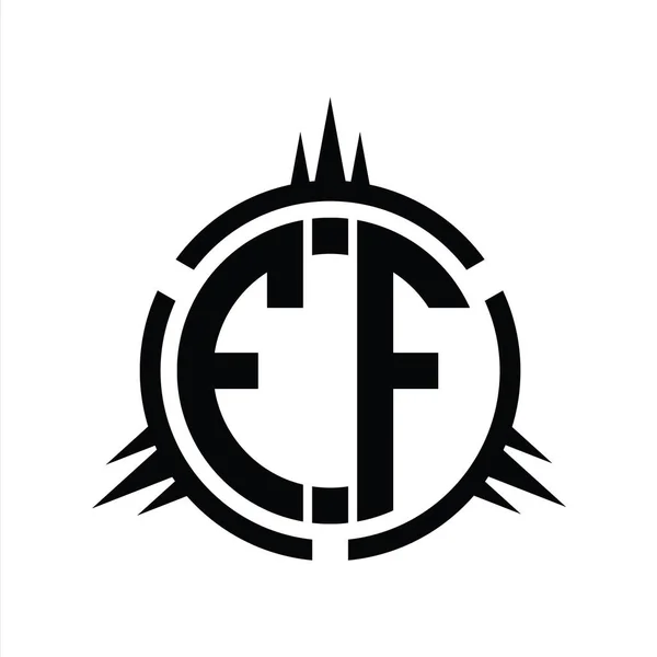 Logo Monogram Izolovaný Šabloně Návrhu Prvku Kruhu — Stock fotografie