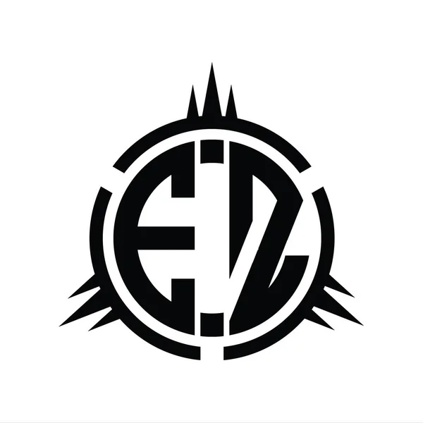 Monogram Logo Odizolowany Szablonu Elementu Okręgu — Zdjęcie stockowe