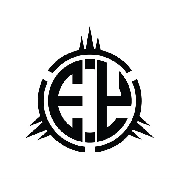 Монограма Логотипу Ізольована Шаблоні Дизайну Елементів Кола — стокове фото