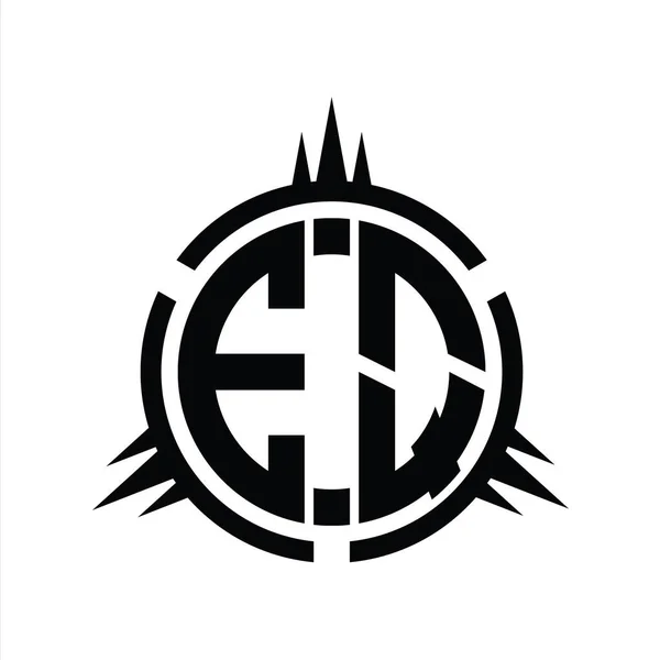 环元设计模板中分离的Eq标志主题图 — 图库照片