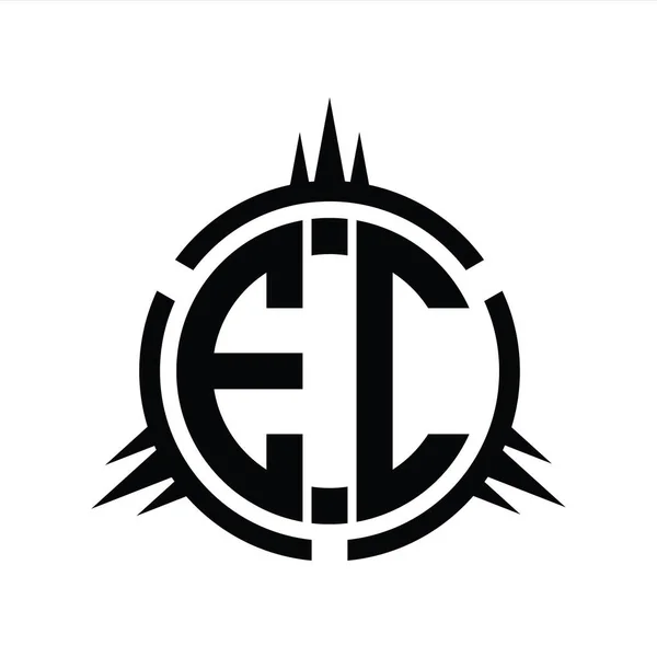 Monografia Logo Odizolowana Szablonu Elementu Okręgu — Zdjęcie stockowe