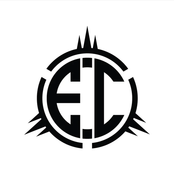 Logo Monogram Elszigetelt Kör Elem Tervezési Sablon — Stock Fotó