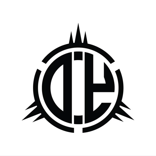 Monogramme Logo Isolé Sur Modèle Conception Éléments Circulaires — Photo