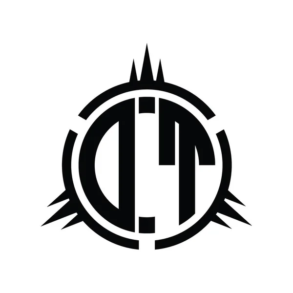 Çember Element Tasarım Şablonunda Izole Edilmiş Logo Monogramı — Stok fotoğraf