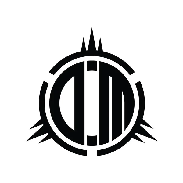 Dm円要素デザインテンプレート上で分離されたロゴモノグラム — ストック写真