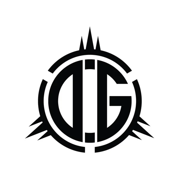 Logo Monogramma Isolato Sul Modello Design Degli Elementi Circolari — Foto Stock