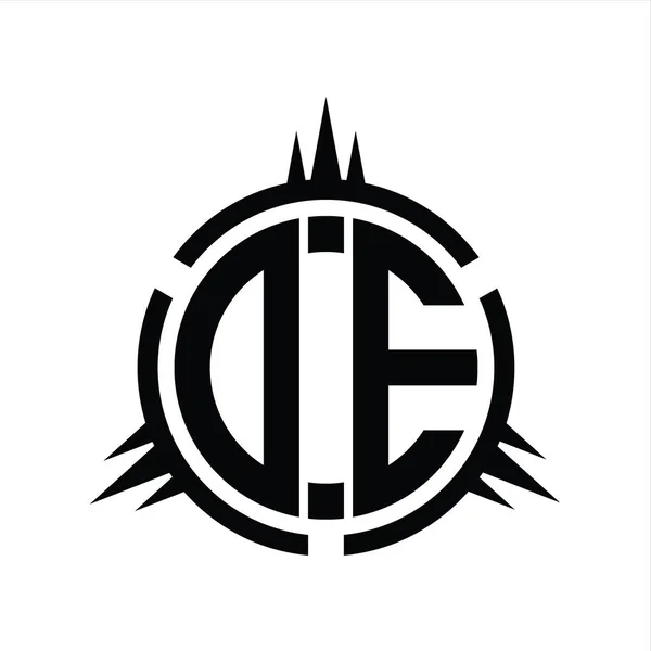 Logo Monogramı Çember Element Dizayn Şablonunda Izole Edildi — Stok fotoğraf