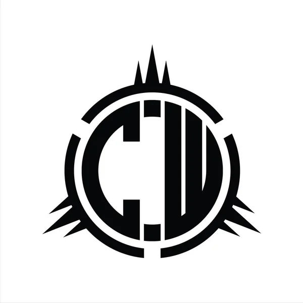 Çember Element Tasarım Şablonu Üzerinde Izole Edilmiş Logo Monogramı — Stok fotoğraf