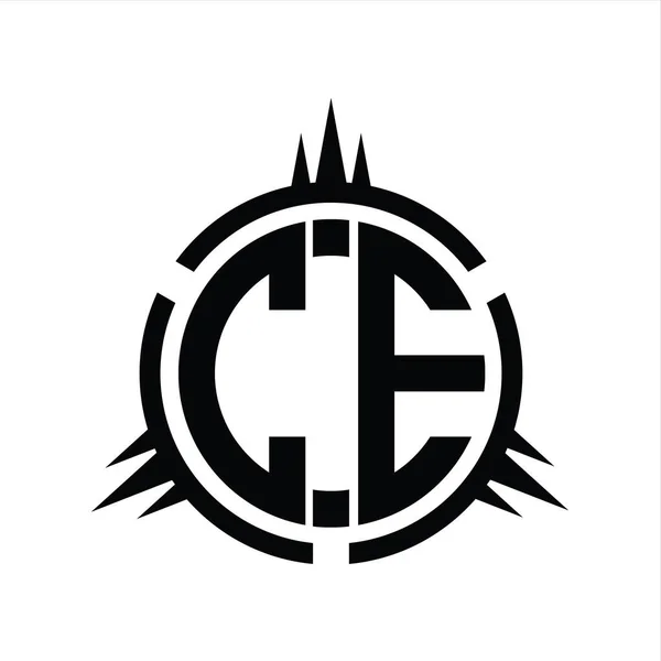 Monografia Logo Odizolowana Szablonie Projektu Elementu Okręgu — Zdjęcie stockowe