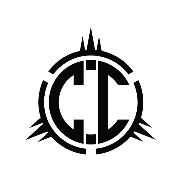 Çember Element Dizayn Şablonunda Izole Edilmiş Logo Monogramı — Stok fotoğraf
