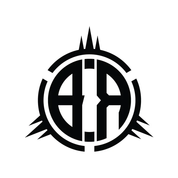 Монограмма Логотипа Изолированная Шаблоне Дизайна Элемента Круга — стоковое фото