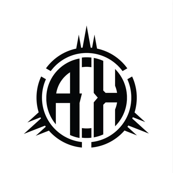 Logo Μονόγραμμα Απομονωμένο Στο Πρότυπο Σχεδιασμού Στοιχείων Κύκλου — Φωτογραφία Αρχείου