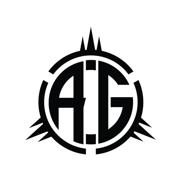 Ag円要素デザインテンプレート上で分離されたロゴモノグラム — ストック写真