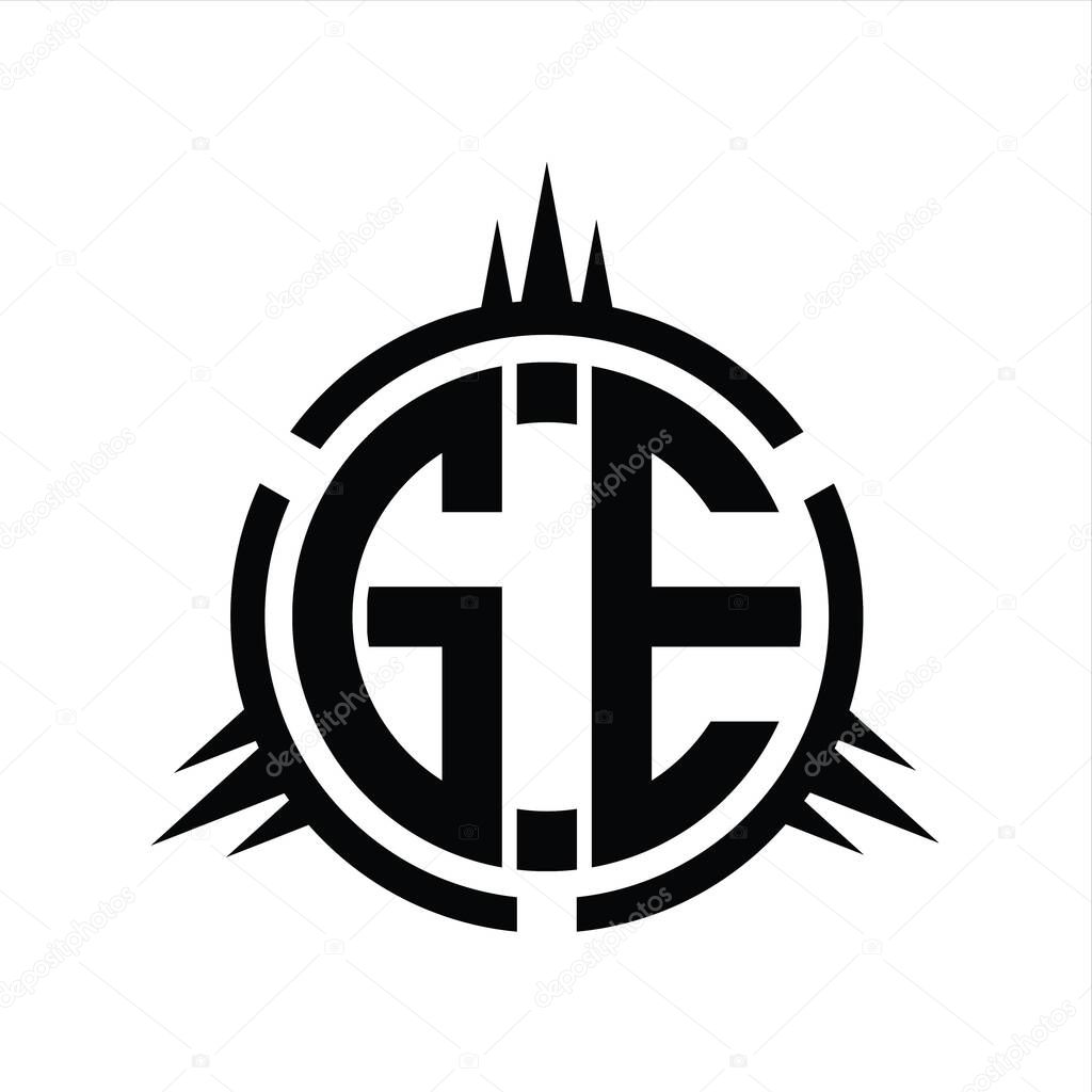 GE Logo monogram isolated on circle element design template