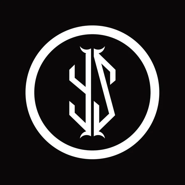 Logo Carta Monograma Con Forma Cuerno Hexágono Plantilla Diseño —  Fotos de Stock
