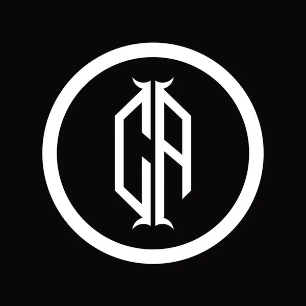 Монограмма Logo Шаблоном Формы Шестиугольника — стоковое фото