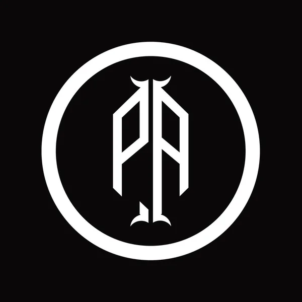 Lettre Monogramme Logo Avec Modèle Conception Forme Corne Hexagonale — Photo