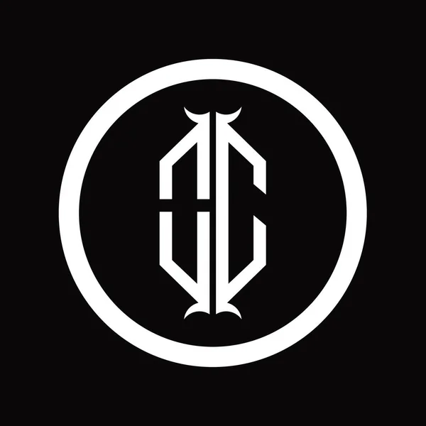 Λογότυπο Μονόγραμμα Επιστολή Εξάγωνο Κέρατο Σχήμα Πρότυπο Σχεδιασμού — Φωτογραφία Αρχείου