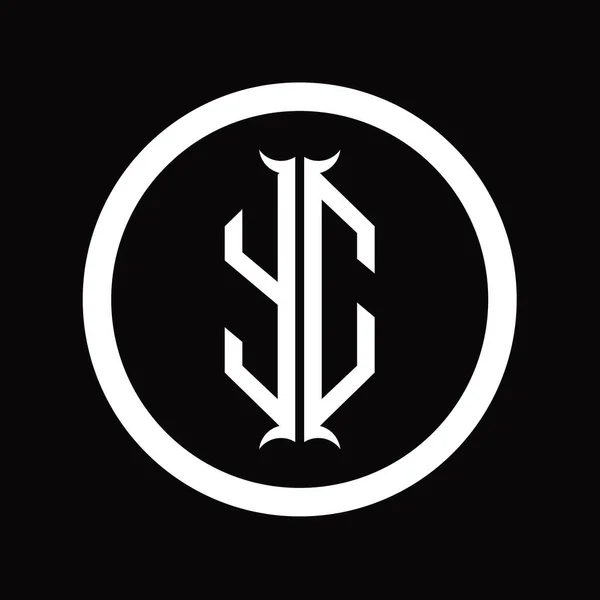 Logo Monogram Písmeno Šestiúhelník Tvar Designu Šablony — Stock fotografie