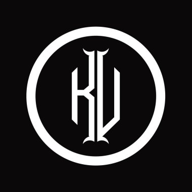 Altıgen boynuz şekilli Birleşik Krallık logo monogram harfi tasarım şablonu