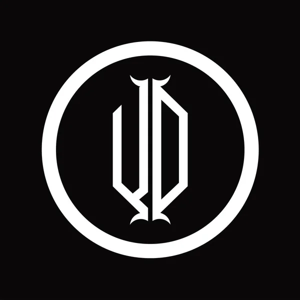 Логотип Монограма Літери Шаблоном Форми Шестикутника Рогу — стокове фото