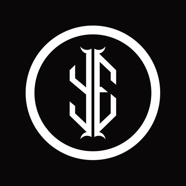 Logo Carta Monograma Con Forma Cuerno Hexágono Plantilla Diseño — Foto de Stock