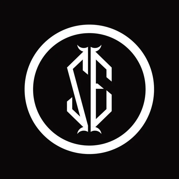 육각형의 모양을 Logo Monogram — 스톡 사진