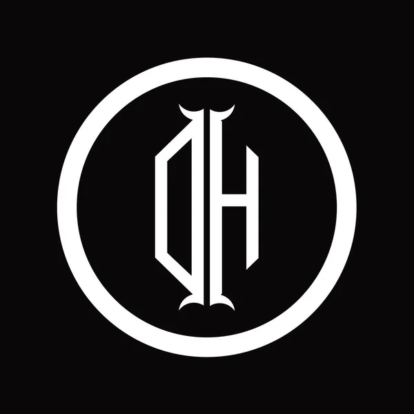 Logo Monogram Brev Med Hexagon Horn Form Design Mall — Stockfoto