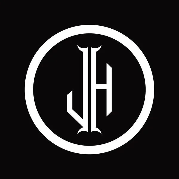 Logo Monogramma Lettera Con Esagono Corno Modello Design Forma — Foto Stock