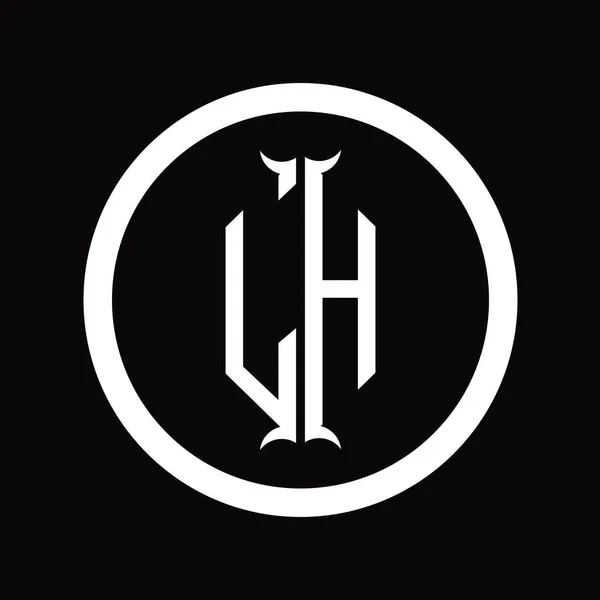 Logo Μονόγραμμα Επιστολή Εξάγωνο Κέρατο Σχήμα Πρότυπο Σχεδιασμού — Φωτογραφία Αρχείου