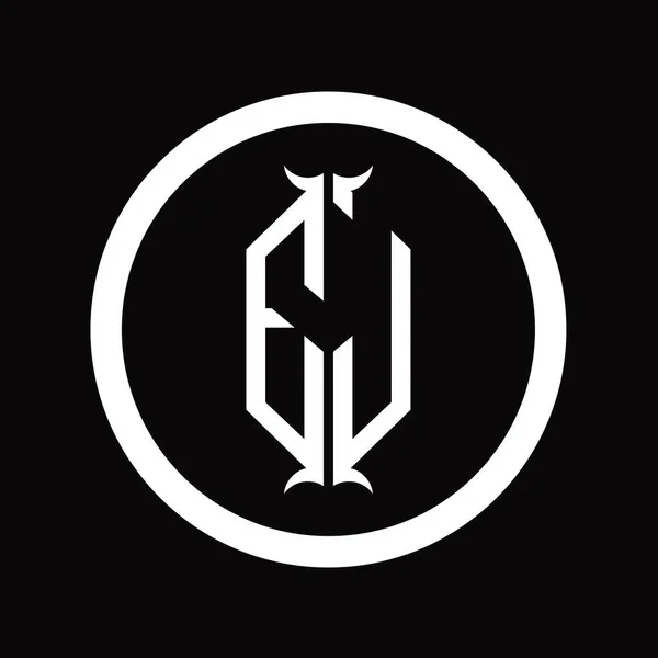 Λογότυπο Μονογράφημα Επιστολή Εξάγωνο Κέρατο Σχήμα Πρότυπο Σχεδιασμού — Φωτογραφία Αρχείου