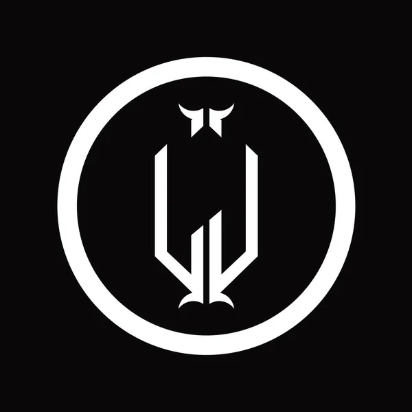 Logo Μονόγραμμα Επιστολή Εξάγωνο Κέρατο Σχήμα Πρότυπο Σχεδιασμού — Φωτογραφία Αρχείου