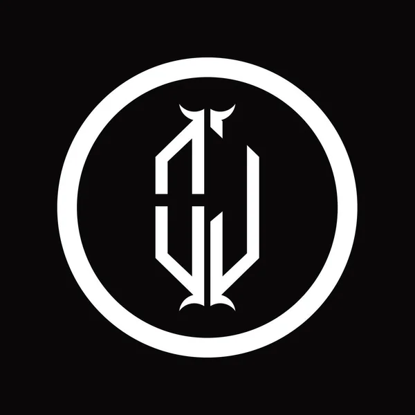 Логотип Монограма Літери Шаблоном Дизайну Шестикутного Рогу — стокове фото
