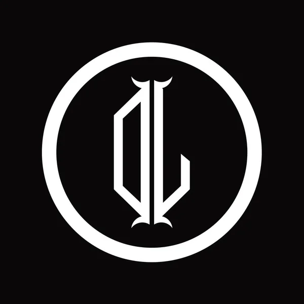 Λογότυπο Μονογράφημα Γράμμα Εξάγωνο Κέρατο Σχήμα Πρότυπο Σχεδιασμού — Φωτογραφία Αρχείου
