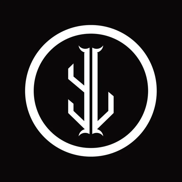 Logo Monogram Betű Hatszögletű Kürt Alakú Design Sablonnal — Stock Fotó