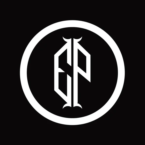 Монограмма Логотипа Шаблоном Формы Шестиугольника — стоковое фото