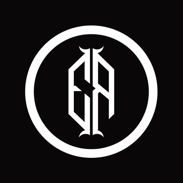 Logo Monogram Písmeno Šestiúhelník Tvar Šablony — Stock fotografie