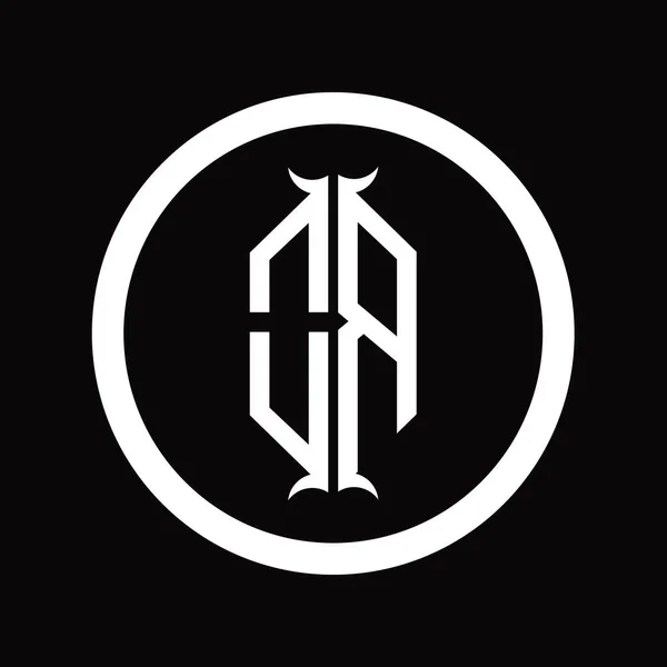 Huruf Monogram Logo Dengan Bentuk Tanduk Heksagon Templat Desain — Stok Foto