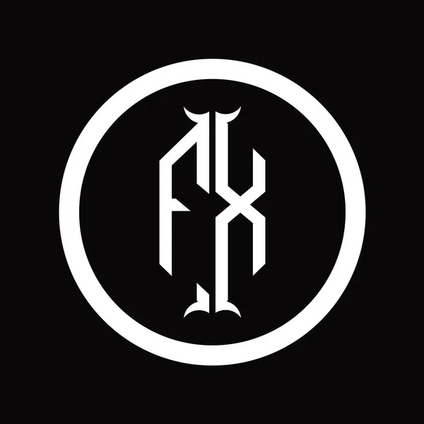 Logotyp Monogram Bokstav Med Hexagon Horn Form Design Mall — Stockfoto