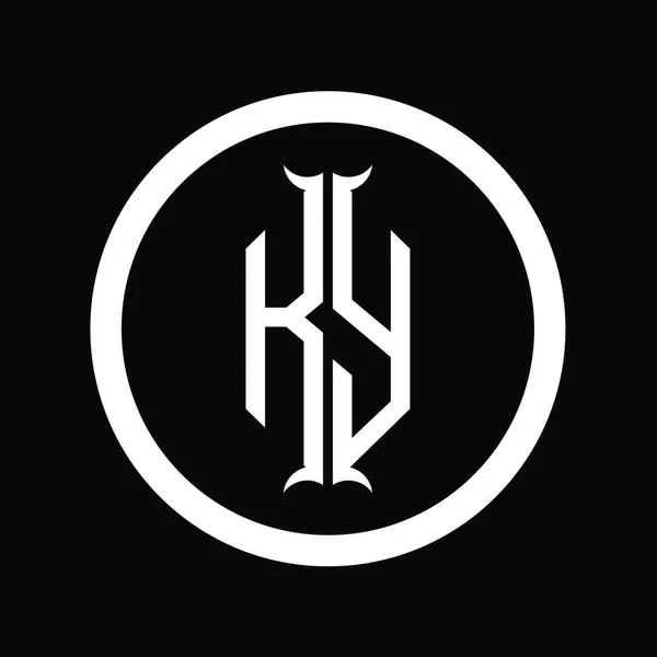 Logo Monogram Bokstav Med Hexagon Horn Form Design Mall — Stockfoto