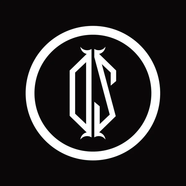 Logo Monogram Písmeno Šestiúhelníkovým Tvarem Šablony — Stock fotografie
