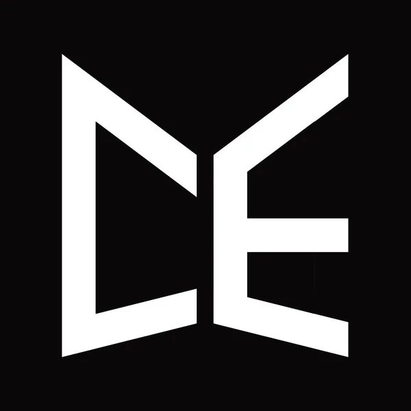Шаблон Дизайну Монограми Логотипу Дзеркальним Щитом Ізольовано Чорному Тлі — стокове фото