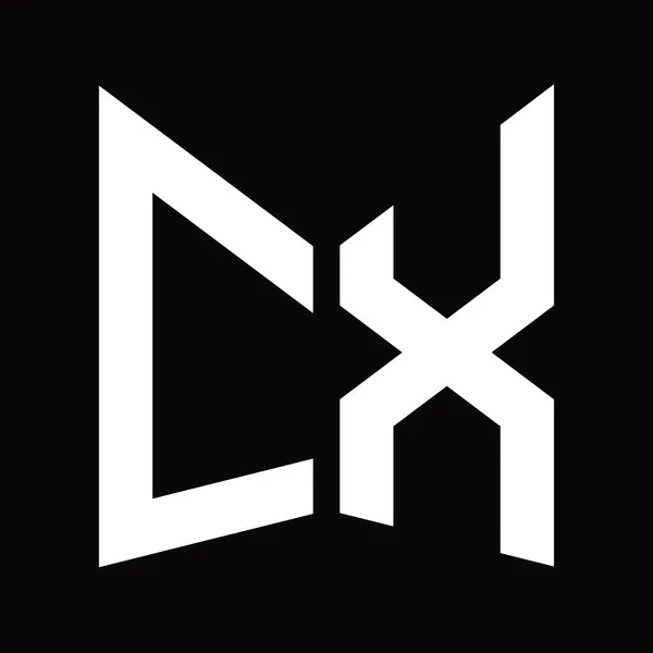 Λογότυπο Πρότυπο Σχεδιασμού Μονόγραμμα Σχήμα Ασπίδας Καθρέφτη Απομονώνονται Μαύρο Φόντο — Φωτογραφία Αρχείου