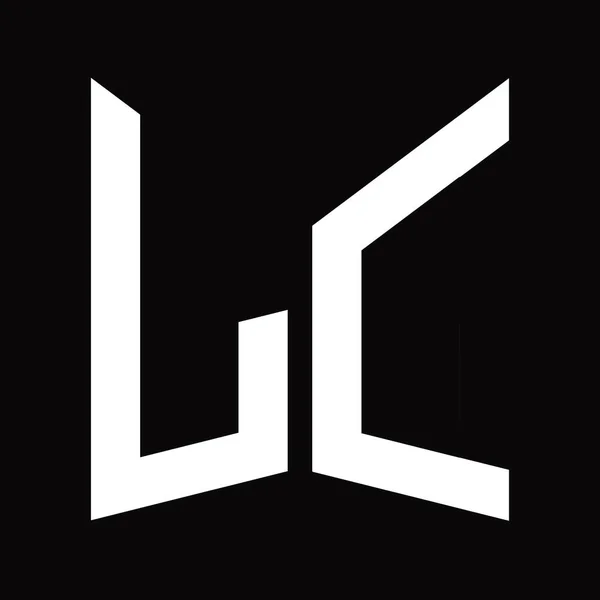 Logo Μονόγραμμα Πρότυπο Σχεδιασμού Σχήμα Ασπίδας Καθρέφτη Απομονώνονται Μαύρο Φόντο — Φωτογραφία Αρχείου