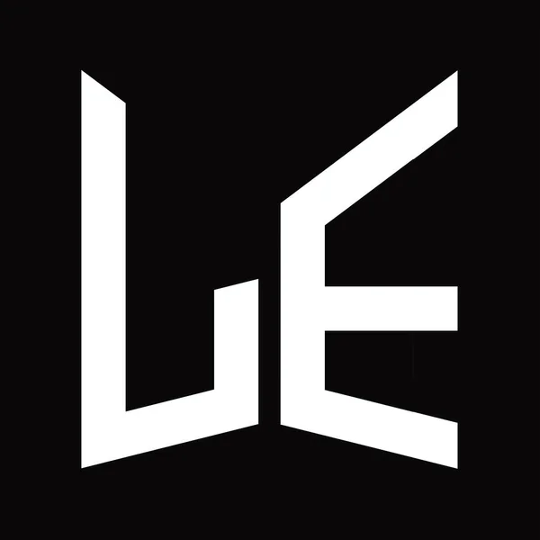 Logo Monogram Design Template Формою Дзеркального Щита Ізольованою Чорному Тлі — стокове фото