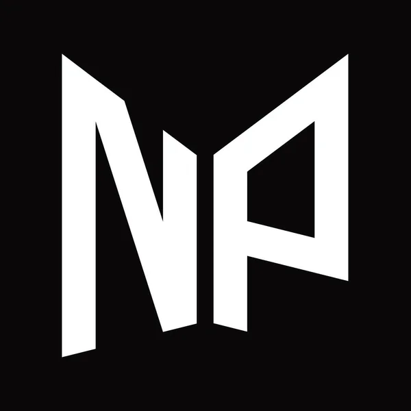 Logo Tasarım Şablonu Siyah Arkaplan Üzerinde Izole Ayna Kalkanı Şekilli — Stok fotoğraf