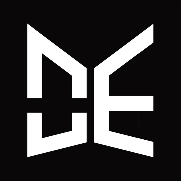 Logo Monogramm Design Vorlage Mit Spiegel Schild Form Isoliert Auf — Stockfoto