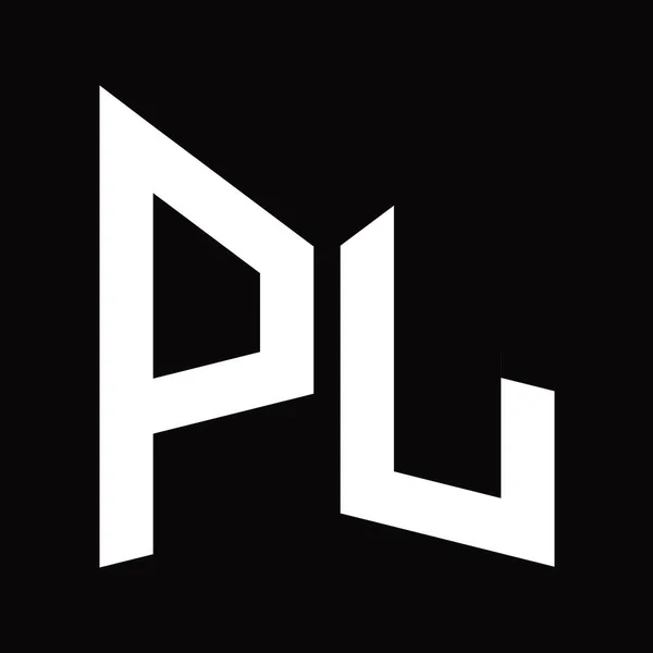Logo Plantilla Diseño Monograma Con Forma Escudo Espejo Aislado Sobre —  Fotos de Stock
