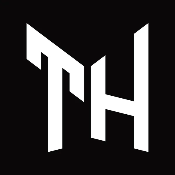 Шаблон Дизайну Монограми Логотипу Формою Дзеркального Щита Ізольовано Чорному Тлі — стокове фото